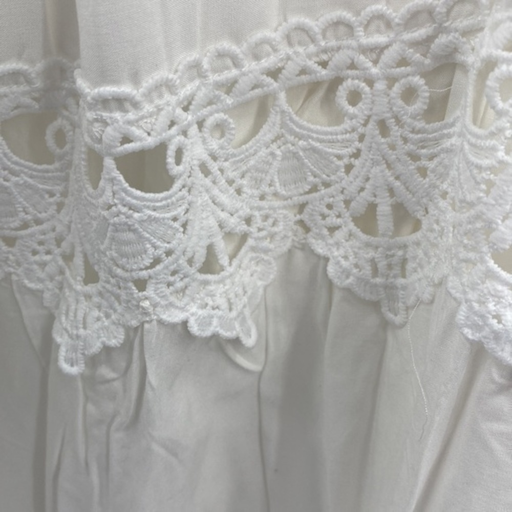 NWOT Pink Lily white smocked lace maxi small, never worn - Picture 7 of 14